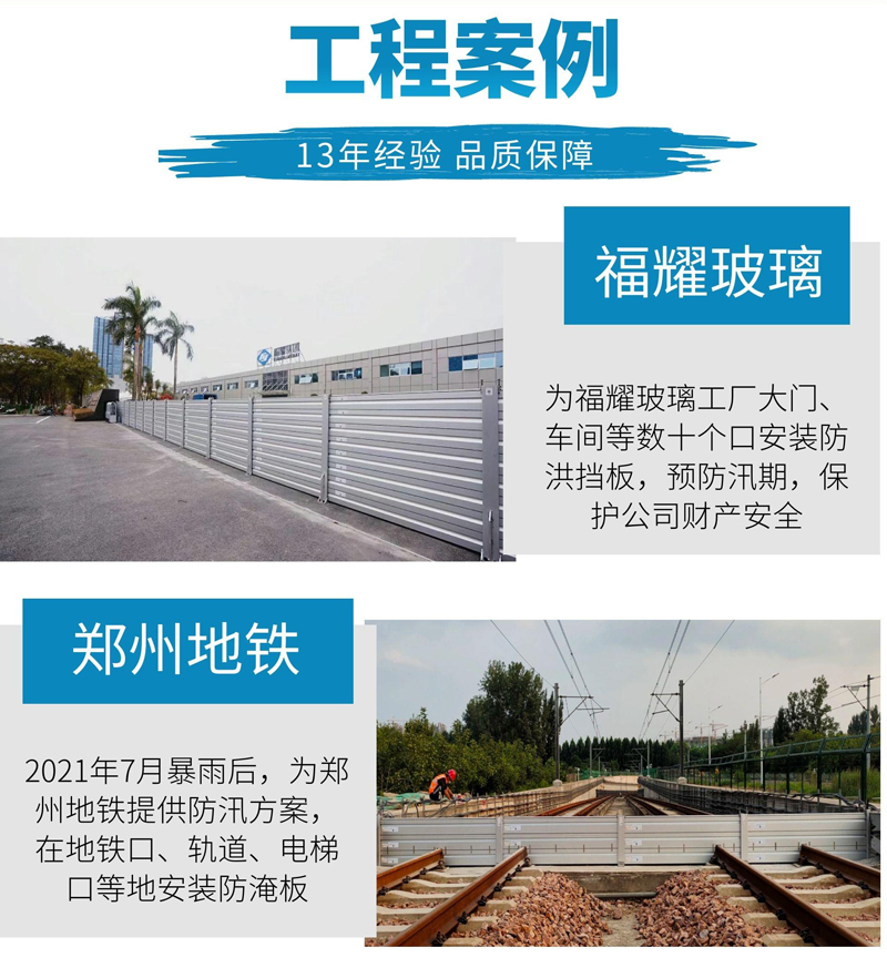 铝合金移动防洪挡水板使用案例