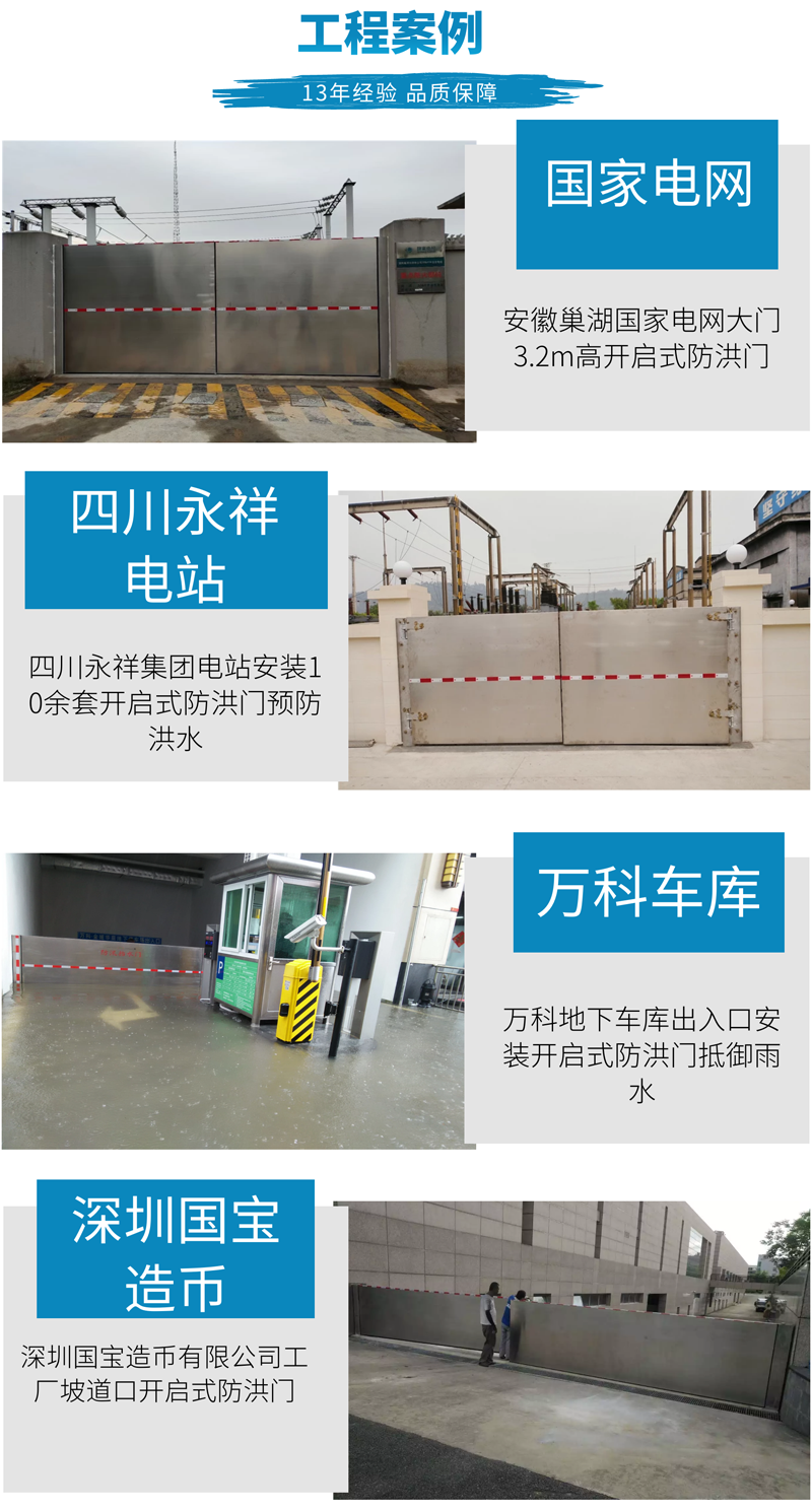 不锈钢开启式防洪门案例